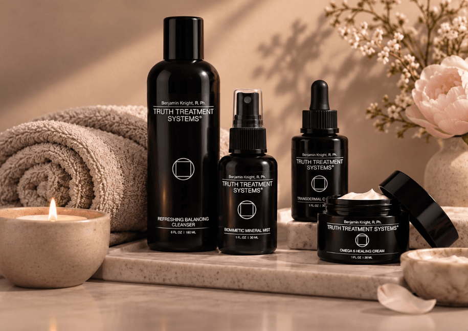 A calming skincare treatment room